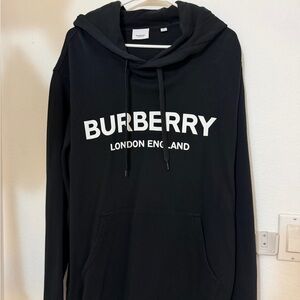 Burberry Black Logo Hoodie for Men